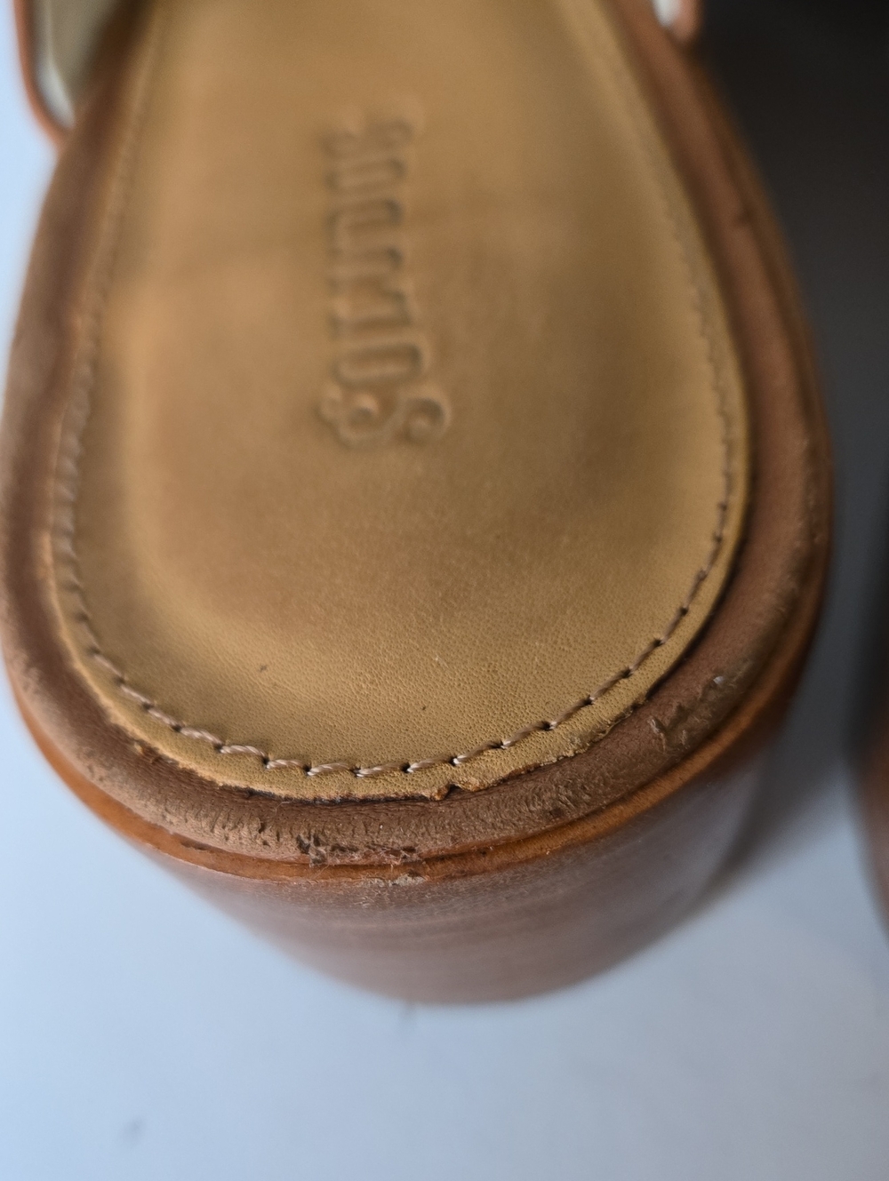 Soludos Brown Leather Mule Shoes Size 9 - Picture 4 of 12